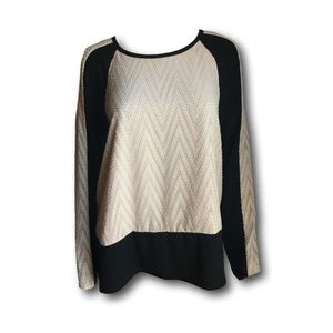 Rachel Roy Black & Cream Blouse